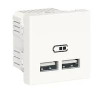 SCHNEIDER Unica chargeur USB double 2 modules mécanisme blanc - NU341818 Neuf