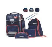 Schneiders Ergolite Set Dusk Force, 78450-360-Sac 9 pièces d'école, Trousse à Crayons, Schlamper, Sac de Sport, 3 Motifs et 2 bâtons Lumineux Children, 22 l