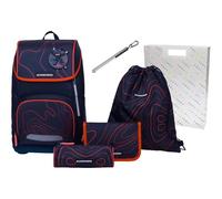 Schneiders sac d'école sac à dos de loisirs Ergoplus 2in1 Schulranzen Set 7 pièces 22L Ninja Revenge bleu marine