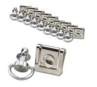 Schnellverschluß-Set lang 6 x 17mm silber