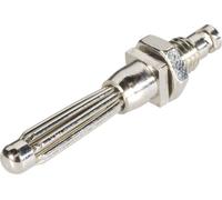 Schnepp EBBST Fiche banane embase mâle verticale Ø de la broche: 4 mm argent