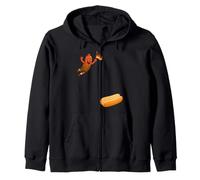 Schnitzel sautant dans Un Petit Pain Oktoberfest Funny Schnitzel Sweat à Capuche