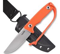 SCHNITZEL TRI - Outdoormesser mit Kydex-Scheide und Dangler Tragesystem - Bushcraft Jagdmesser Outdoor Messer Freizeitmesser Erwachsene (Orange)