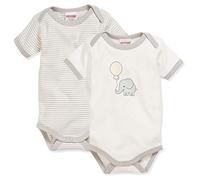 Schnizler kurzarm, 2er Pack Elefant, Oeko-Tex Standard 100, Body Mixte bébé, Beige (Natur), 50 (Taille fabricant: 50/56)