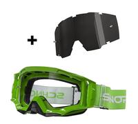 SCHNORR MX Neo Clear Lens S0 Lunettes de motocross anti-buée Tear-Off + verre de rechange teinté