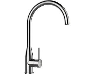 Schock 559000EDM Mitigeur Kavus monocommande Canne Haute courbée avec Commande intégrée, Acier Inoxydable Massif