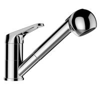 SCHOCK® Cosmo Robinet de cuisine chromé haute pression avec douchette extensible I Robinet d'évier avec fonction jet et douche I Tuyau de raccordement flexible 450 mm 179 mm de hauteur