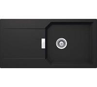 SCHOCK Évier de cuisine compact Manhattan D-100L Onyx - 100 x 51 cm - Gris foncé - Avec bac supplémentaire à partir de 60 cm de large