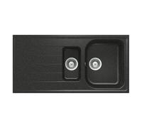 SCHOCK évier avec 1 + 1/2 bac et égouttoir réversible LITHOS D150 (Anthracite - Cristalite®)