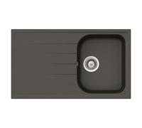 SCHOCK évier avec bac et égouttoir réversible LITHOS D100 (Asphalt - Cristalite®)