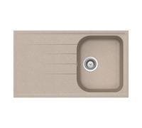 SCHOCK évier avec bac et égouttoir réversible LITHOS D100 (Avoine - Cristalite®)