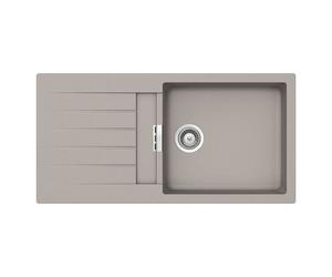 SCHOCK évier avec grand bac et égouttoir réversible PRIMUS D100L (Gris tourterelle - Cristalite®)