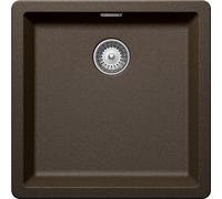 SCHOCK | Évier de cuisine Galaxy 1 baignoire avec crochets de dessous inclus, matériau ®Cristadur, Bronze, 430 x 430 mm