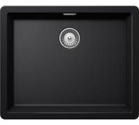 SCHOCK | Évier de cuisine Galaxy 1 baignoire avec crochets de dessous inclus, matériau ® Cristadur, noir pur, 530 x 430 mm