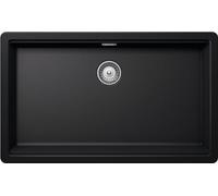 SCHOCK | Évier de cuisine Galaxy 1 baignoire avec crochets de dessous inclus, matériau ® Cristadur, noir pur, 730 x 430 mm