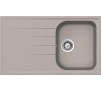 SCHOCK vier avec bac et gouttoir rversible LITHOS D100 (Gris tourterelle - Cristalite)