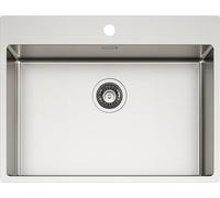 SCHOCK | Évier de cuisine NEW TECHNICK PLUS N100 2L en acier inoxydable 304, 700 x 510, intérieur de la baignoire 650 x 400, évier 1 baignoire en acier inoxydable brossé, combiné avec mélangeurs