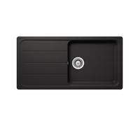 SCHOCK Formhaus D-100L Nero Évier de cuisine, 100 x 50 cm, en granit, à partir de 60 cm de large, noir