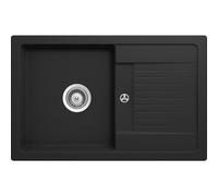 SCHOCK Lima D-100S Croma Évier de cuisine, gris clair, avec bac simple et égouttoir, encastrable à partir de 50 cm, pour meuble bas à partir de 50 cm, robuste et facile d'entretien