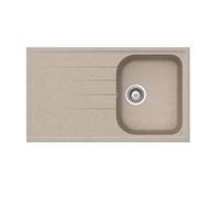 SCHOCK évier avec bac et égouttoir réversible LITHOS D100 (Avoine - Cristalite®)