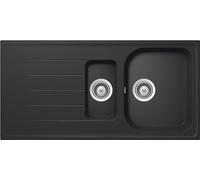 SCHOCK vier avec 1 + 1/2 bac et gouttoir rversible LITHOS D150 (Anthracite - Cristalite)