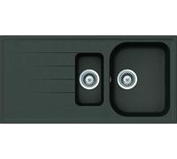 SCHOCK vier avec 1 + 1/2 bac et gouttoir rversible LITHOS D150 (Asphalt - Cristalite)