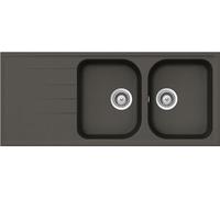 Schock lithos D200 évier cristalite Plus, Asphalte, 116 x 50 x 25 cm