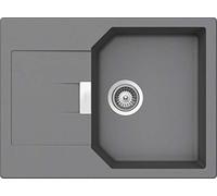 SCHOCK Manhattan D-100S Croma Évier de cuisine compact 69 x 51 cm Évier en granit gris clair avec égouttoir raccourci à partir de 45 cm de largeur sous meuble