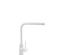 SCHOCK Mélangeur de cuisine IDEA, robinet de canne haute droite, rotation du canon 360°, émaillé blanc absolu, combiné avec les éviers, fabriqué en Italie.