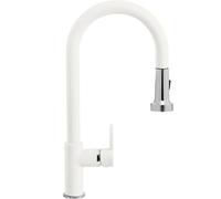 SCHOCK | Mitigeur Aquaalto avec douche extractible à double geste, couleur DAY blanc mat, h443