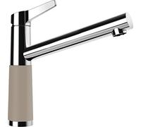 SCHOCK Robinet de cuisine SC-510 Twilight - Marron CRISTADUR - Basse pression avec bec fixe et connecteurs standard