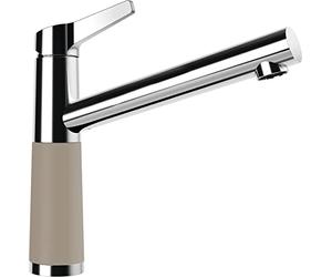 SCHOCK Robinet de cuisine SC-510 Twilight - Marron CRISTADUR - Basse pression avec bec fixe et connecteurs standard