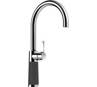 SCHOCK Robinet de cuisine SC-520 Dusk - Gris haute pression CRISTADUR avec bec fixe et connecteurs standard