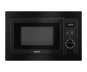 Schock SMI253BK Four à micro-ondes encastrable numérique, 5 fonctions, 6 niveaux de puissance, puissance 900 W, grill 1000 W, fonction décongélation, grille pour gratter, cavité du four extra large