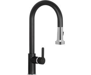 Schock SXALTD84 Mitigeur monocommande avec douchette extractible professionnelle Noir pur