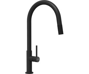 SCHOCK Talia 536120S Robinet de cuisine haute pression avec bec extensible et raccords standard Noir