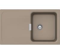 SCHOCK | Wembley D100 Ligne Green Line, 1 baignoire avec goutteur, baignoire réversible, matériau ®Cristadur, TWILIGHT taupe mate, 860 x 510 mm