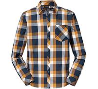 Schöffel Chemise fonctionnelle 'Soela' bleu marine / orange / blanc, Taille M-L