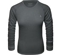 Schöffel Sport mérinos 1/1 W T-Shirt à Manches Longues régulant la température, sous-vêtement Fonctionnel Respirant de qualité Laine Femme, Noir (Pirate), XL