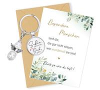 Schön dass es Dich gibt Geschenke, Grußkarten Schön dass es dich gibt mit Schutzengel Schlüsselanhänger, Glücksbringer Schutzengel, Dankeschön Geschenke für Frauen