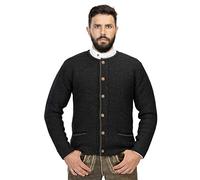 Schöneberger Trachten Couture Anton Cardigan en tricot de qualité supérieure pour homme - Veste traditionnelle en laine - Veste cardigan en marron ou bleu - Anton, anthracite, XL