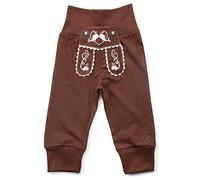 Schöneberger Trachten Couture Pantalon en tissu pour bébé - Pantalon de jogging avec taille élastique - Pantalon bouffant pour enfant - Marron - 3 mois