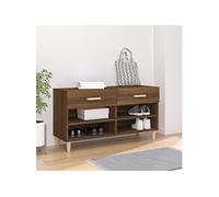 vidaXL Meuble à chaussures Chêne marron 102x35x55 cm Bois d'ingénierie