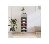 Vidaxl Armoire À Chaussures Gris Béton 30x35x105 Cm Bois D'ingénierie Gris
