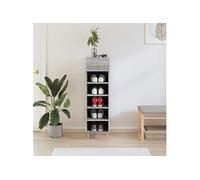 Vidaxl Meuble À Chaussures Sonoma Gris 30x35x105 Cm Bois D'ingénierie Gris