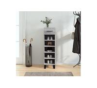 Schoenenkast 30x35x105 cm bewerkt hout grijs sonoma eikenkleur829706