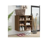Schoenenkast 52,5x30x50 cm bruin eikenkleur820512