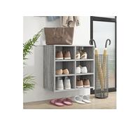 Schoenenkast 52,5x30x50 cm grijs sonoma eikenkleurig820510