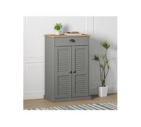 Schoenenkast VIGO 60x35x96 cm massief grenenhout grijs353168