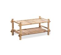 Chaussures de jardin vidaXL Etagère à chaussures 2 niveaux Bambou
